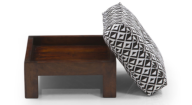 Tribal Coffee Table Set(Walnut Black&White)